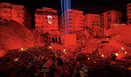 بالفيديو والصورة... هذا ما حصل في مبنى قرب مكان استشهاد السيد نصرالله