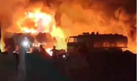 إنفجار في إحدى مصافي النفط شرقي دير الزور.. وفيديو يوثق
