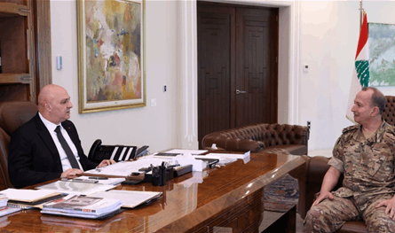 عون يلتقي هيكل ولاوندس وعرض لنتائج زيارة الديبلوماسيين إلى الجنوب