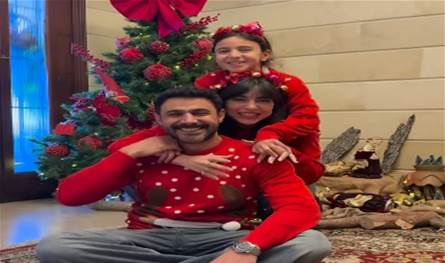 بالفيديو... هكذا احتفلت سارة أبي كنعان بعيد الميلاد مع زوجها وابنته