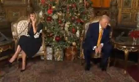 بالفيديو... شاهدوا كيف احتفل ترامب وزوجته ميلانيا في عيد الميلاد