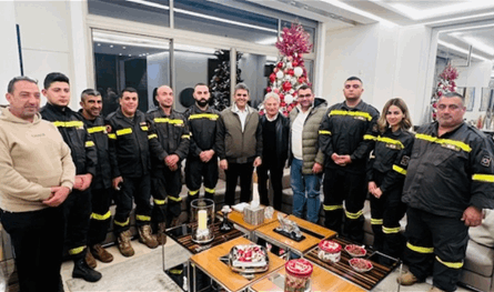 الحواط التقى وفدا من الدفاع المدني