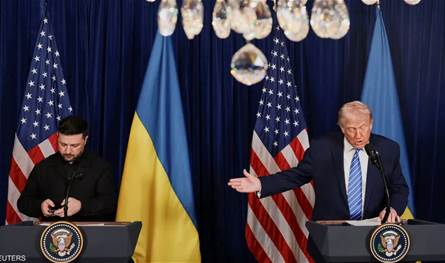 في مؤتمر صحافي مشترك مع زيلينسكي.. ترامب: سيتضح خلال أسابيع إذا كان إنهاء حرب أوكرانيا ممكنا