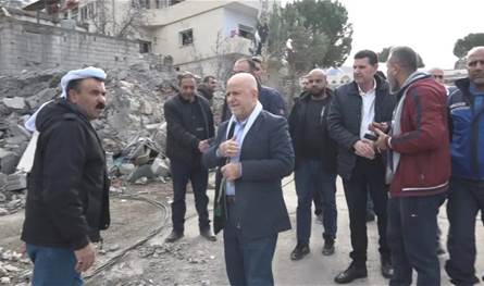جولة ميدانية لقبـلان في القرى المستهدفة بالبقاع الغربي
