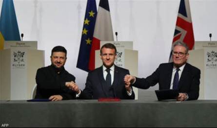 توقيع إعلان نوايا لإرسال قوة دولية إلى أوكرانيا بعد وقف محتمل لإطلاق النار