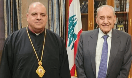 المطران إبراهيم تلقى اتصالا من الرئيس بري للاطمئنان إلى صحته