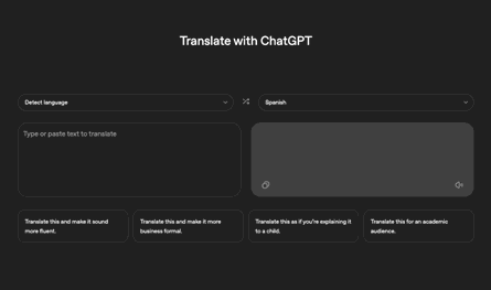 مترجم داخل ChatGPT.. OpenAI تختبر أداة "سرية" بواجهة تشبه Google Translate