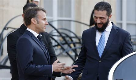 الشرع بحث مع ماكرون في آخر التطورات في سوريا