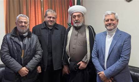 وفد من "حزب الله" زار المفتي سوسان في صيدا مهنئا بذكرى الإسراء والمعراج