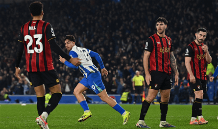 مقصّية في الوقت القاتل.. برايتون يخطف التعادل من بورنموث