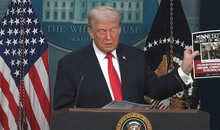 ترامب يعرض صورة لأحد الموقوفين في ولاية مينيسوتا.. ما علاقة "حزب الله"؟