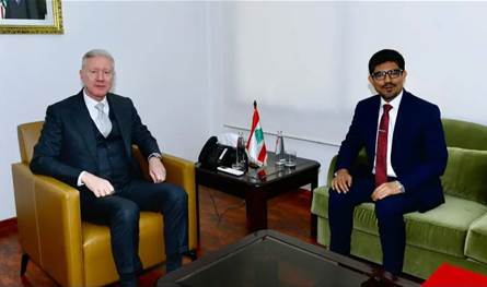 رجي يبحث العلاقات مع سفيري الهند وروسيا: دعوة لزيارة نيودلهي ومطالبة بالضغط على إسرائيل