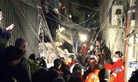 إنهيار مبنى سكني في القبّة 