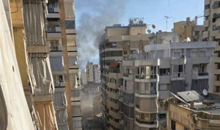 لبنان – في الصورة: استهداف شقة في زقاق البلاط