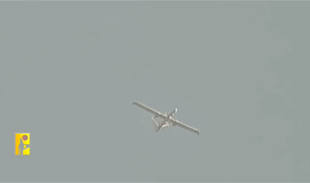 بالفيديو- حزب الله يسقط مسيّرة في اجواء بنت جبيل