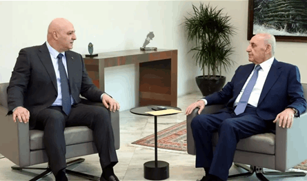 عون استقبل بري في قصر بعبدا