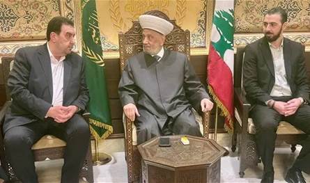 البعريني ورستم يلتقون مفتي الجمهورية لمناقشة العفو العام ووضع الموقوفين