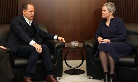 الجميّل يبحث المستجدات مع سفيرة الاتحاد الأوروبي ويؤكد على دعم الجيش