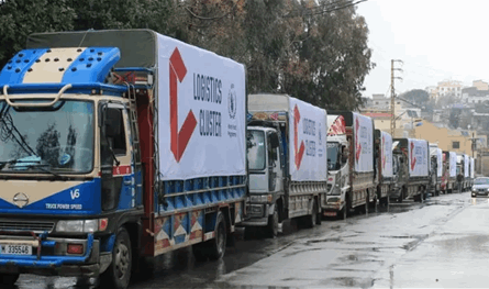 قافلة مساعدات دولية تصل إلى القرى المسيحية في مرجعيون