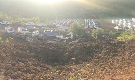 خلّفت حفرة كبيرة جدا.. هذه آخر التفاصيل عن غارة المنصورية (فيديو)