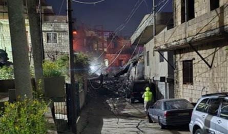 غارات على مشغرة تسببت باندلاع حريق داخل منزل