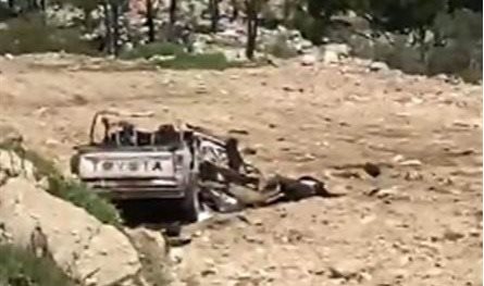 شهيدان... إستهداف "بيك اب" في خراج بلدة ميمس (فيديو)