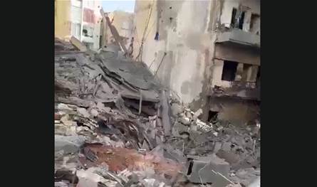 بالفيديو: هكذا يبدو المشهد في الشياح بعد الغارة الاسرائيلية ليلا