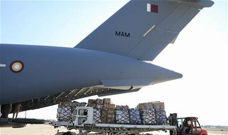 طائرة مساعدات قطرية تصل إلى لبنان في الساعات المُقبلة