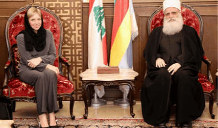 شيخ العقل عرض مع منسقة الأمم المتحدة تداعيات الحرب: لوقف العدوان فوراً وحماية المدنيين