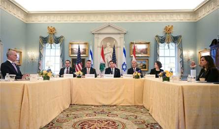 اجتماع لبناني- اسرائيلي على طاولة الخارجية الاميركية ولا مصافحة ولبنان طلب وقف النار اولا