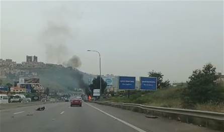 بالفيديو: استهداف سيارة على أوتوستراد الجية بعد دقائق فقط من الغارة الإسرائيلية على السعديات