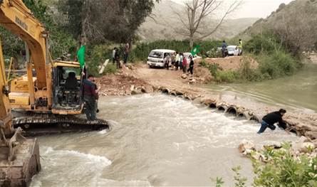 بلدية بدياس تعمل على استحداث ممر عند ضفاف الليطاني لتسهيل عودة النازحين