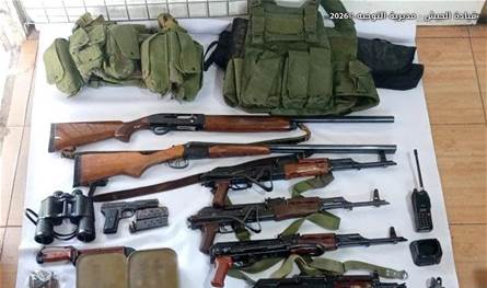 ضبط أسلحة وذخائر خلال مداهمات للجيش في البقاع الشمالي