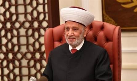 المفتي دريان تلقى اتصالين من الرئيسين عون وسلام شكراه على مواقفه الداعمة للحكم والحكومة