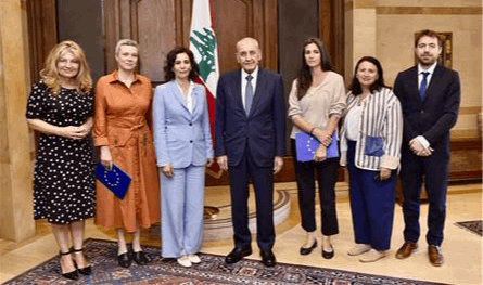بري بحث مع مفوضة الاتحاد الأوروبي للمساعدات الإنسانية في تداعيات العدوان وملف النازحين