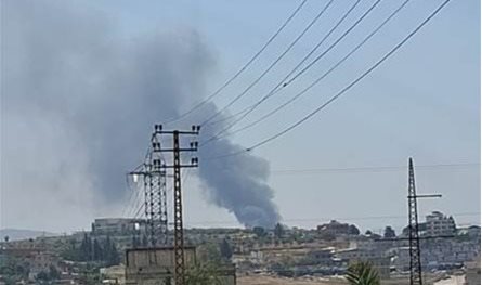 بسبب القصف... حريق كبير في النبطية