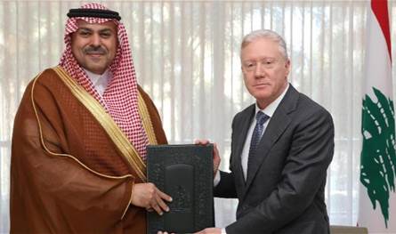 رجي استقبل السفير السعودي الجديد وتسلم أوراق اعتماده