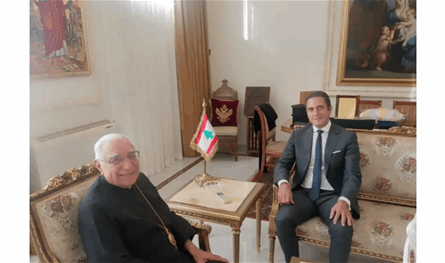 العبسي استقبل السفير سماحة والمقدسي