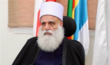 شيخ العقل أدان الاعتداء على مطار الملك خالد واعلن تضامنه مع السعودية