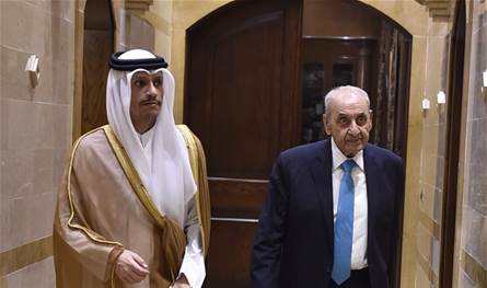 بري: الشكر لقطر حرصها الدائم على دعم سيادة لبنان وتحرير ارضه كاملة من الاحتلال الإسرائيلي