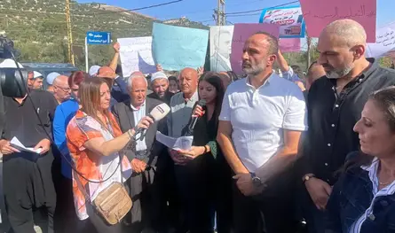 وقفة احتجاجية للمتعاقدين في التعليم الأساسي الرسمي في حاصبيا دعماً للمدرسة الرسمية