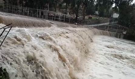 وتسببت العاصفة والسيول والسيول في حاصبيا في وقوع أضرار مادية