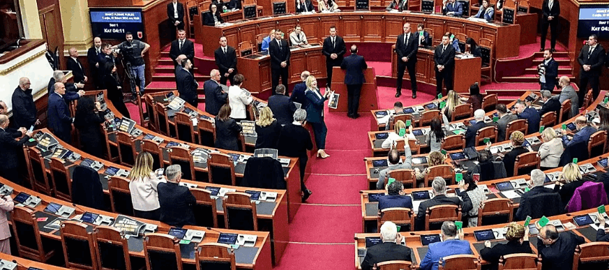 Video: Protests spark brawl between lawmakers inside parliament