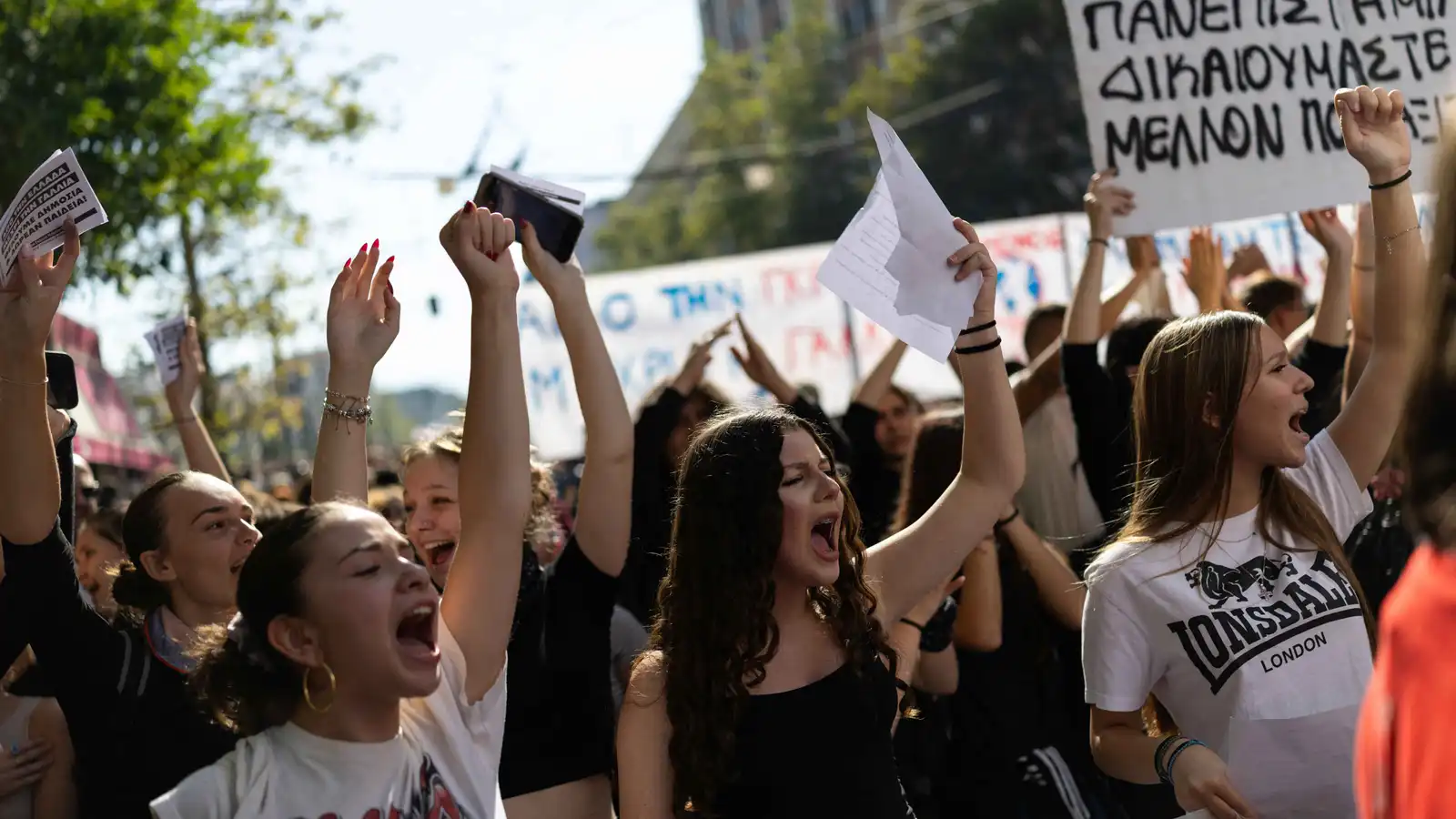 Protests spread across Europe... and young people confront governments