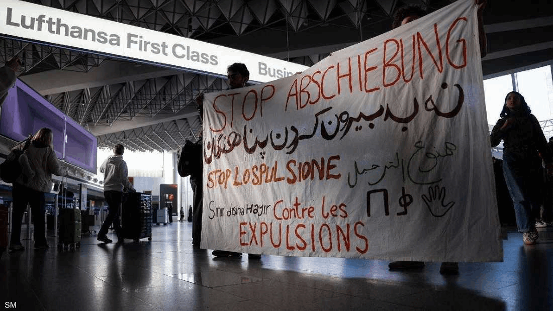 Protests at German airports against deportations and detention centers