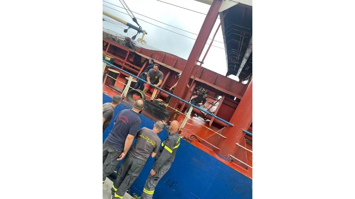 Latest update on the ship stranded opposite Beirut port... What did Civil Defense announce?