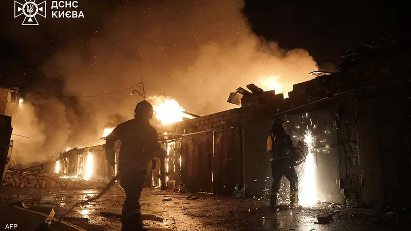 Kyiv Under Russian Bombardment… Injuries and Power Outages