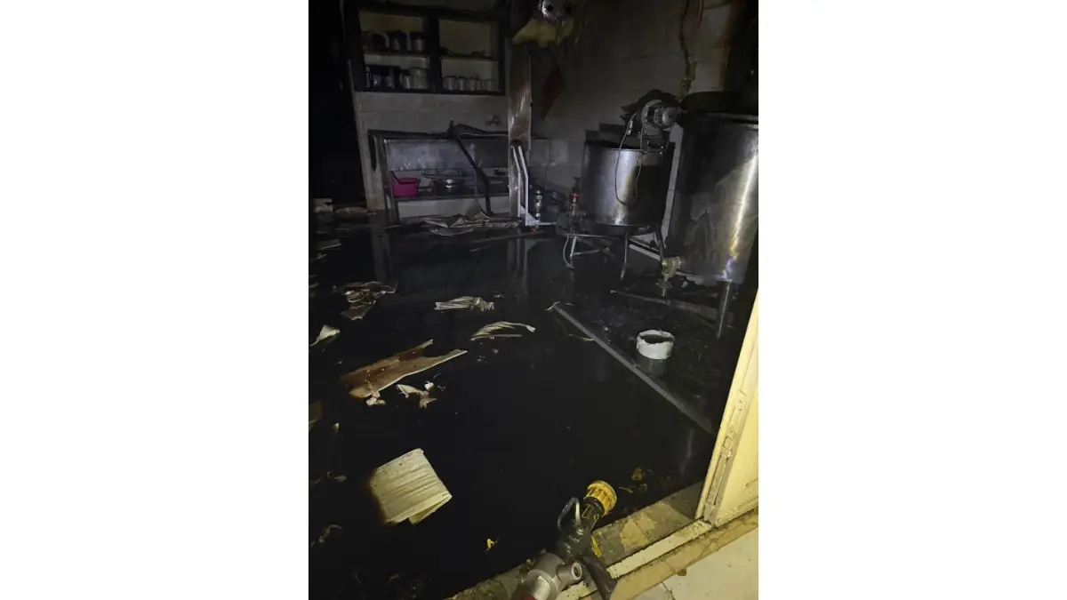 Fire at a sweets factory in the town of Jdita